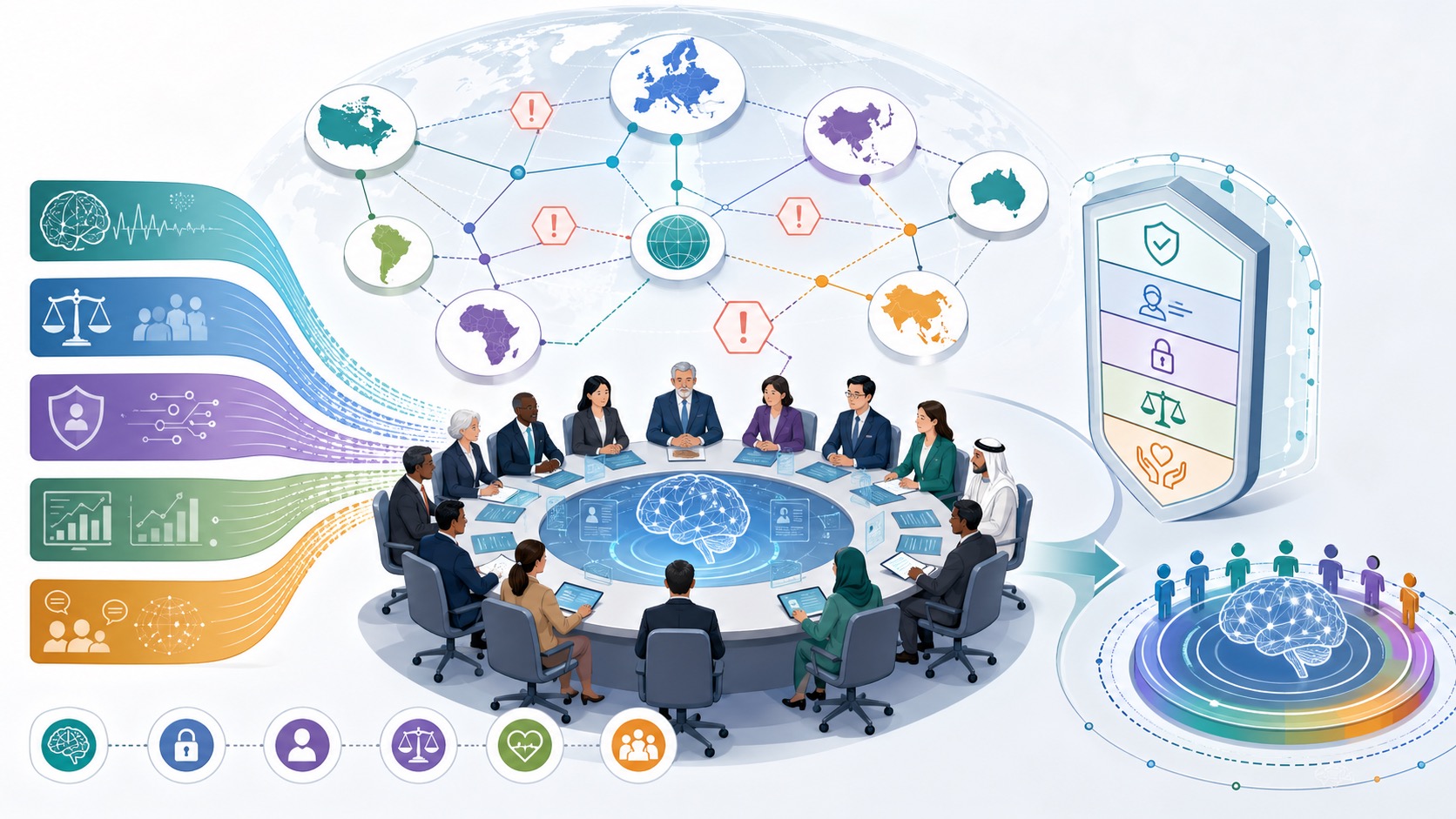 Detailed governance and coordination network illustration