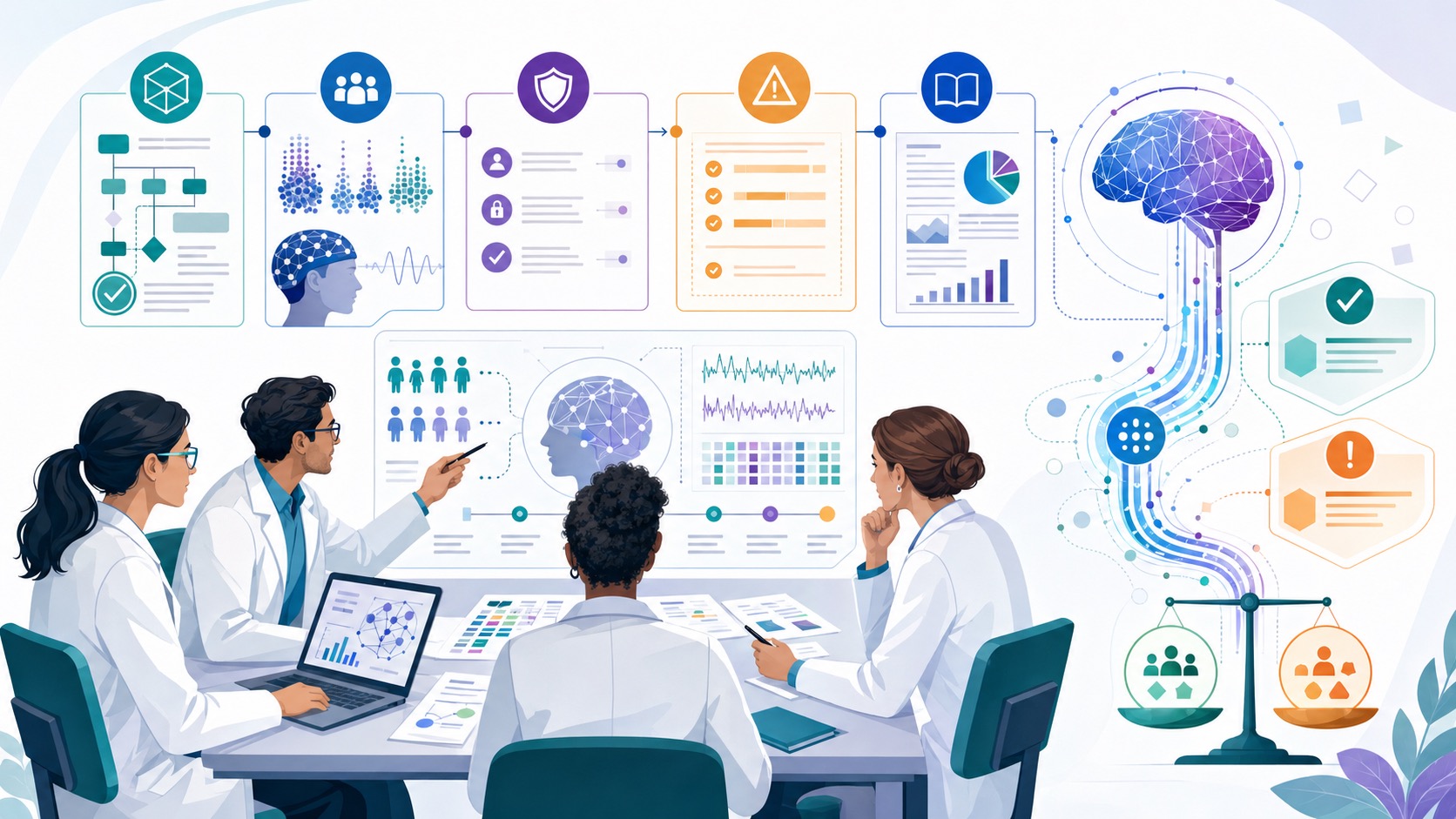 Detailed research and publication ethics illustration