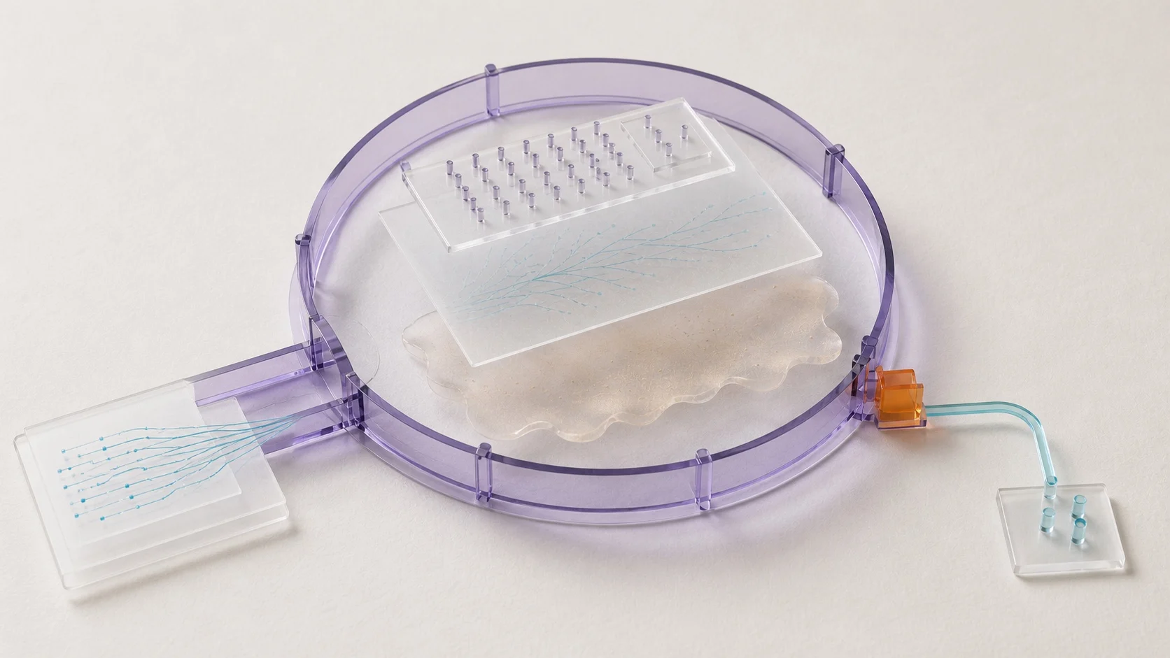 A purple decision vessel holds crisp, partial, and unresolved evidence layers while an orange condition connects both a bounded output and a specific next inquiry.